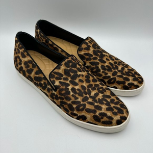 Birdies The Swift Calf Hair‎ Leopard Slip On Sneakers Shoe Womens Size 9